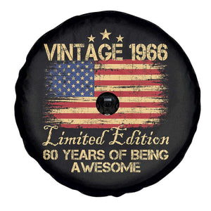 60th Birthday Spare Tire Cover Vintage 1966 Limited Edition 60 Year Old Birthday USA Flag TS10 Print Your Wear