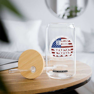 60th Birthday Glass Can Vintage 1966 60 Year Old Birthday American Flag TS10 Print Your Wear