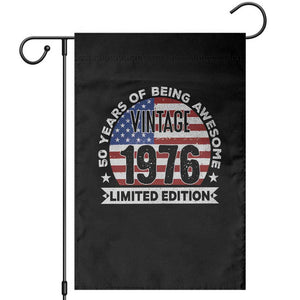 50th Birthday Garden Flag Vintage 1976 50 Year Old Birthday American Flag TS10 Black Print Your Wear