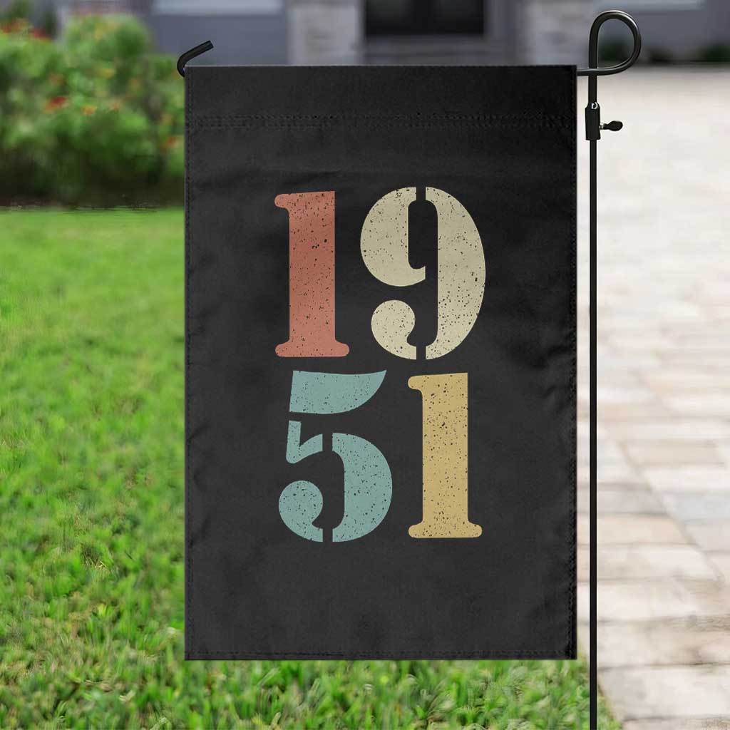 75th Birthday Garden Flag Classic Retro 1951 70 Year Old Gifts TS10 Print Your Wear