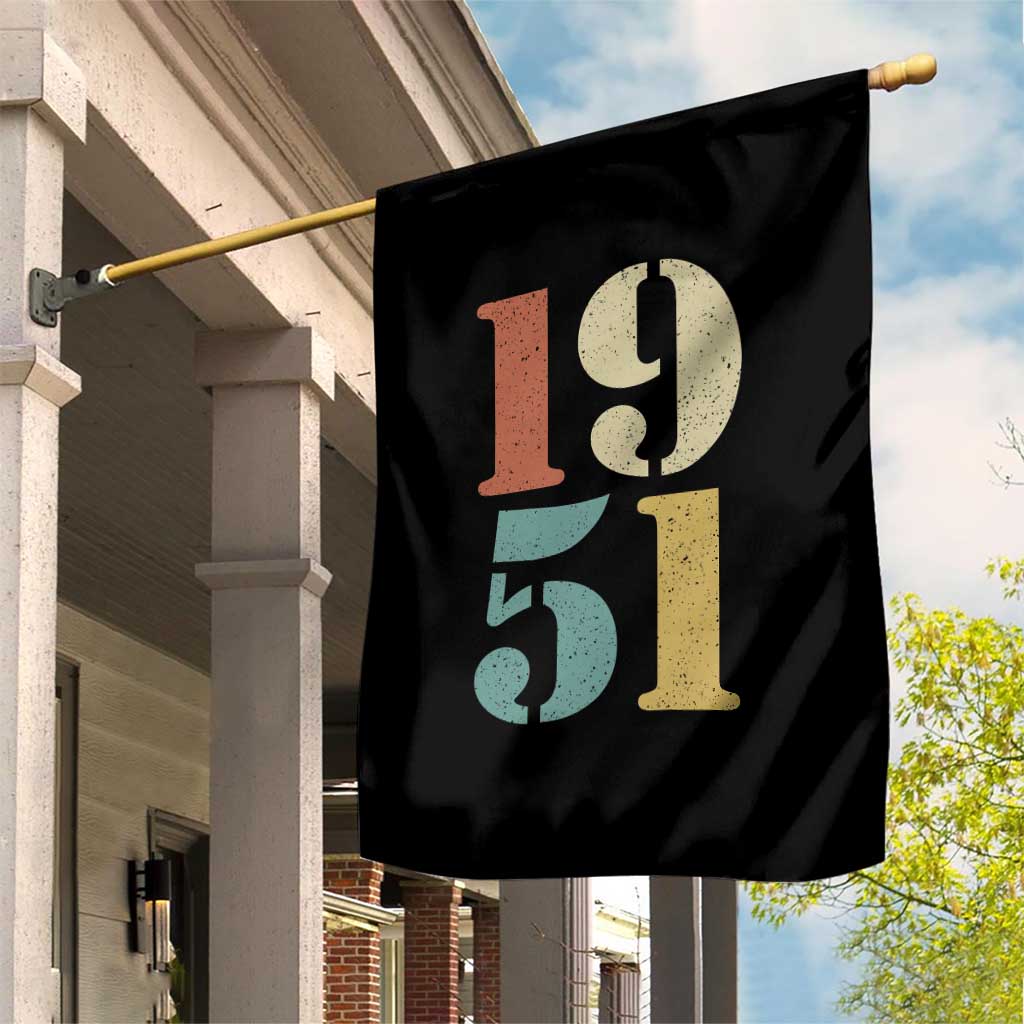 75th Birthday Garden Flag Classic Retro 1951 70 Year Old Gifts TS10 Print Your Wear