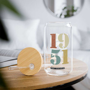 75th Birthday Glass Can Classic Retro 1951 70 Year Old Gifts TS10 Print Your Wear