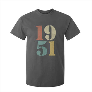 75th Birthday T Shirt For Kid Classic Retro 1951 70 Year Old Gifts TS10 Dark Heather Print Your Wear