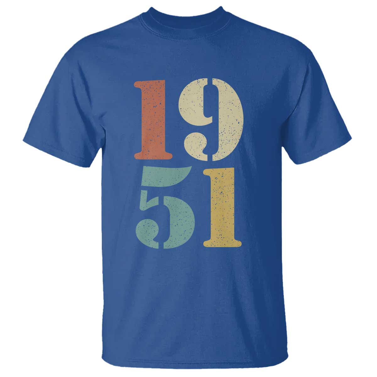 75th Birthday T Shirt Classic Retro 1951 70 Year Old Gifts TS10 Royal Blue Print Your Wear