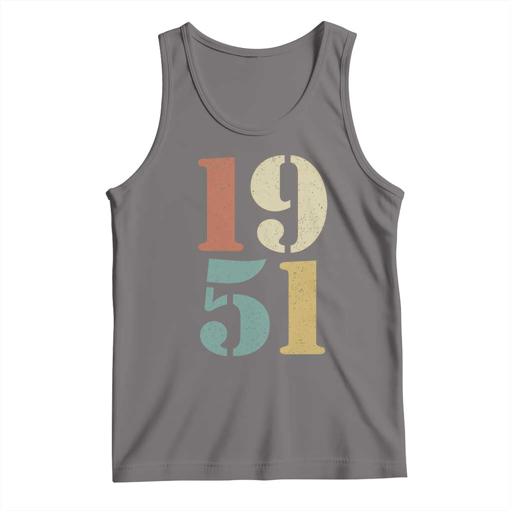 75th Birthday Tank Top Classic Retro 1951 70 Year Old Gifts TS10 Deep Heather Print Your Wear