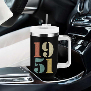 75th Birthday Tumbler With Handle Classic Retro 1951 70 Year Old Gifts TS10 Print Your Wear