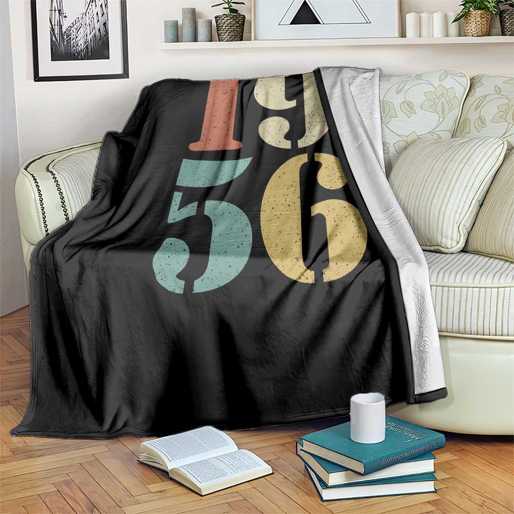 70th Birthday Throw Blanket Classic Retro 1956 70 Year Old Gifts TS10 Print Your Wear