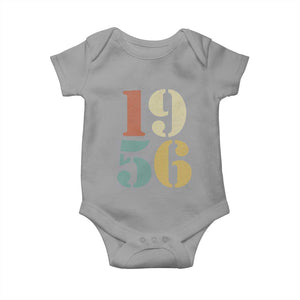 70th Birthday Baby Onesie Classic Retro 1956 70 Year Old Gifts TS10 Sport Gray Print Your Wear