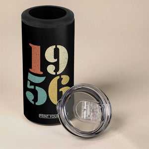 70th Birthday 4 in 1 Can Cooler Tumbler Classic Retro 1956 70 Year Old Gifts TS10 Print Your Wear