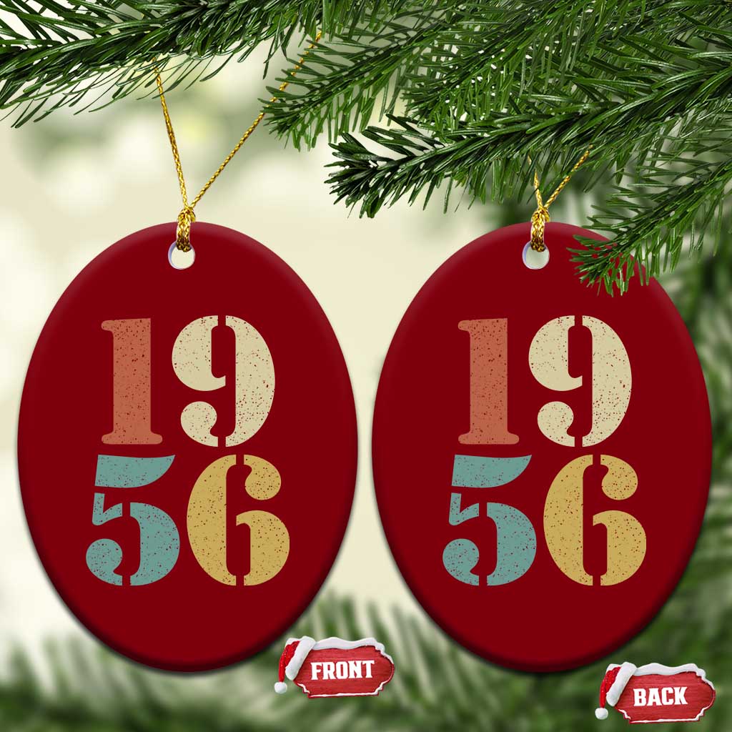 70th Birthday Ceramic Ornament Classic Retro 1956 70 Year Old Gifts TS10 Print Your Wear
