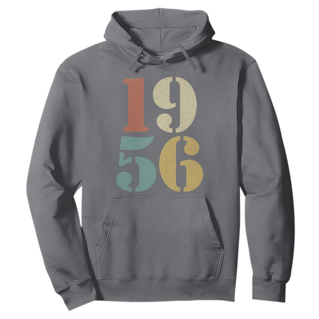70th Birthday Hoodie Classic Retro 1956 70 Year Old Gifts TS10 Charcoal Print Your Wear