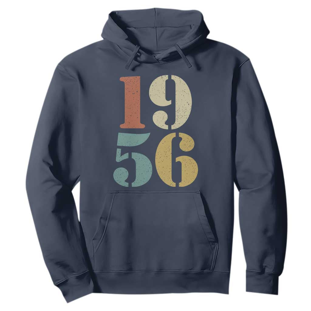 70th Birthday Hoodie Classic Retro 1956 70 Year Old Gifts TS10 Navy Print Your Wear