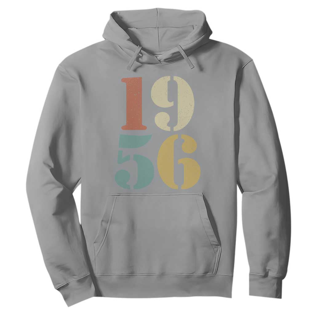 70th Birthday Hoodie Classic Retro 1956 70 Year Old Gifts TS10 Sport Gray Print Your Wear