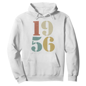 70th Birthday Hoodie Classic Retro 1956 70 Year Old Gifts TS10 White Print Your Wear
