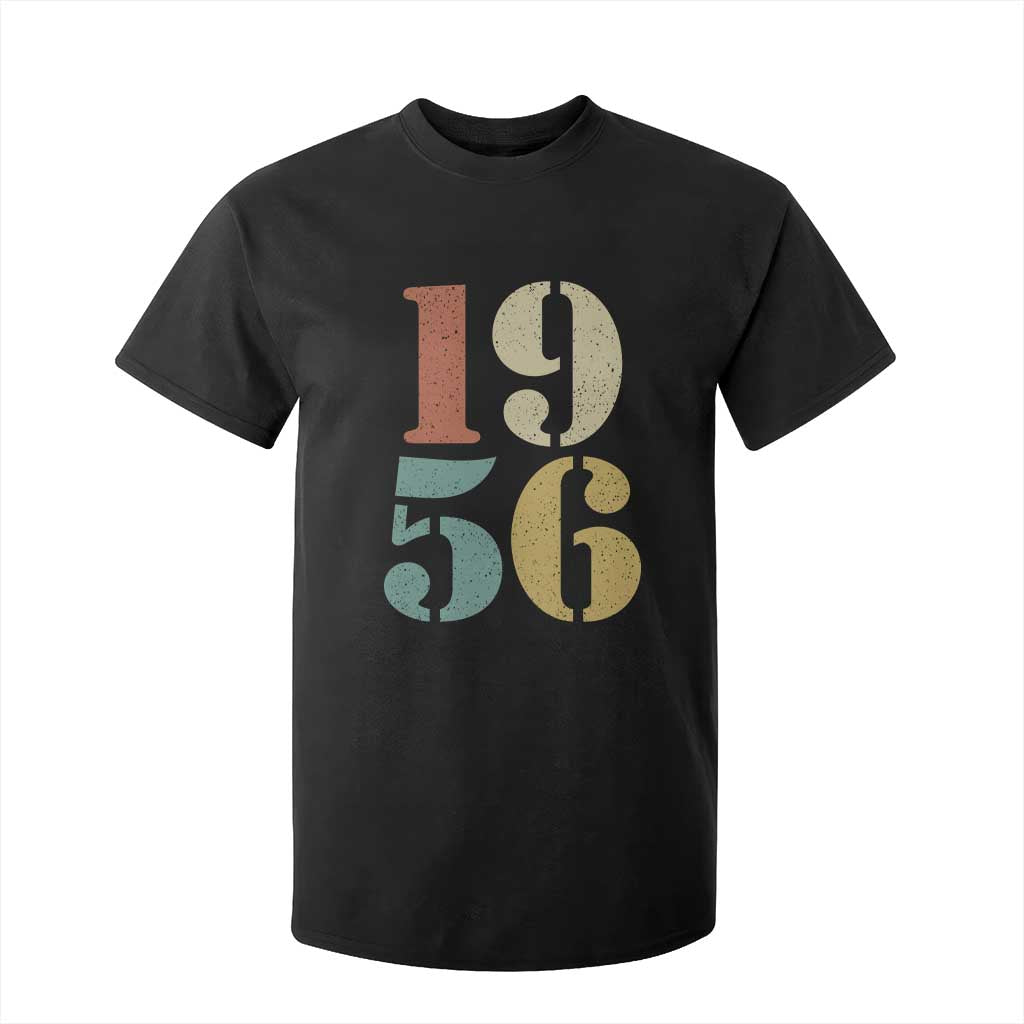 70th Birthday T Shirt For Kid Classic Retro 1956 70 Year Old Gifts TS10 Black Print Your Wear
