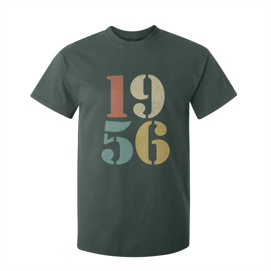 70th Birthday T Shirt For Kid Classic Retro 1956 70 Year Old Gifts TS10 Dark Forest Green Print Your Wear