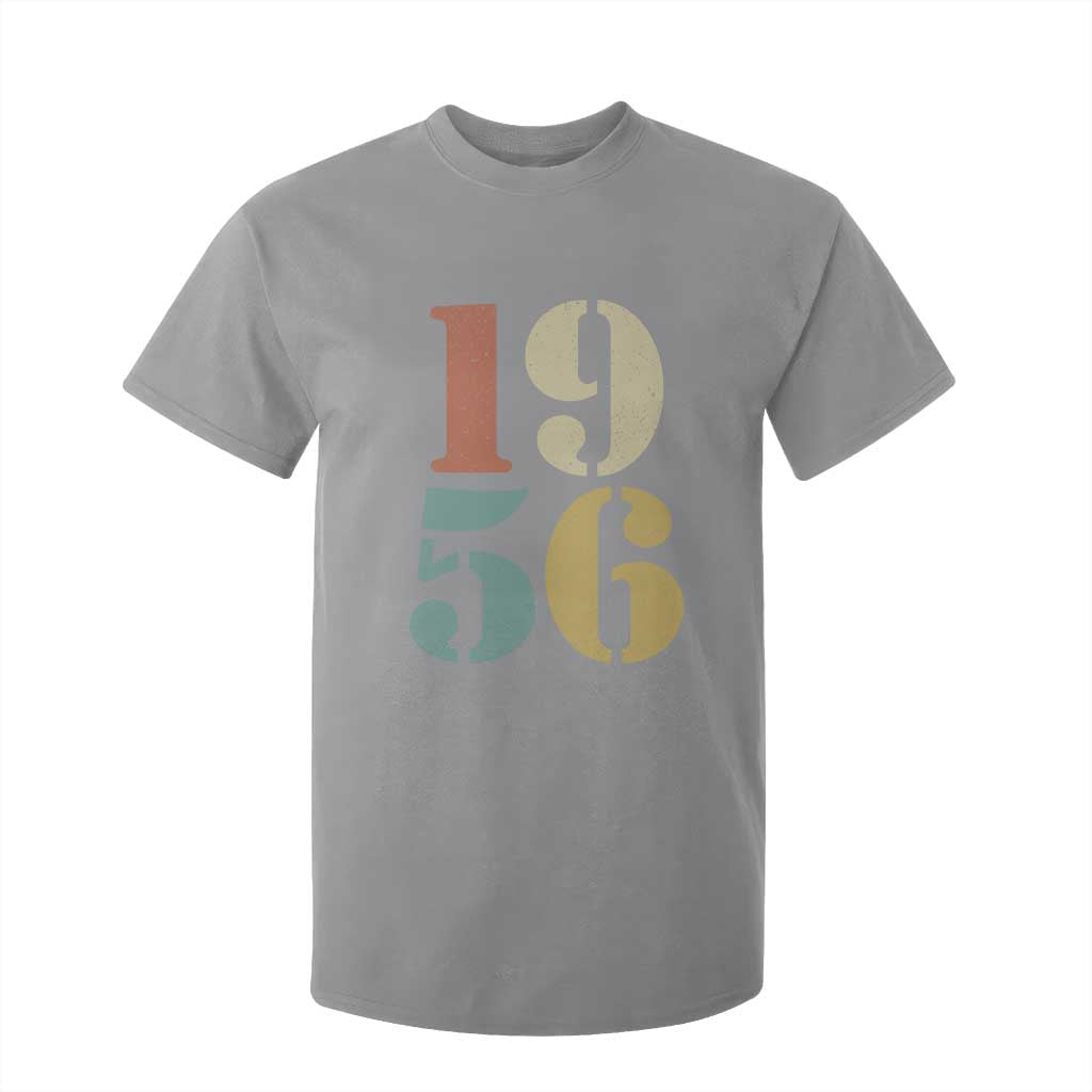 70th Birthday T Shirt For Kid Classic Retro 1956 70 Year Old Gifts TS10 Sport Gray Print Your Wear
