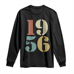 70th Birthday Long Sleeve Shirt Classic Retro 1956 70 Year Old Gifts TS10 Black Print Your Wear