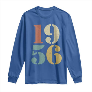 70th Birthday Long Sleeve Shirt Classic Retro 1956 70 Year Old Gifts TS10 Royal Blue Print Your Wear