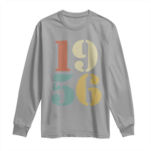 70th Birthday Long Sleeve Shirt Classic Retro 1956 70 Year Old Gifts TS10 Sport Gray Print Your Wear
