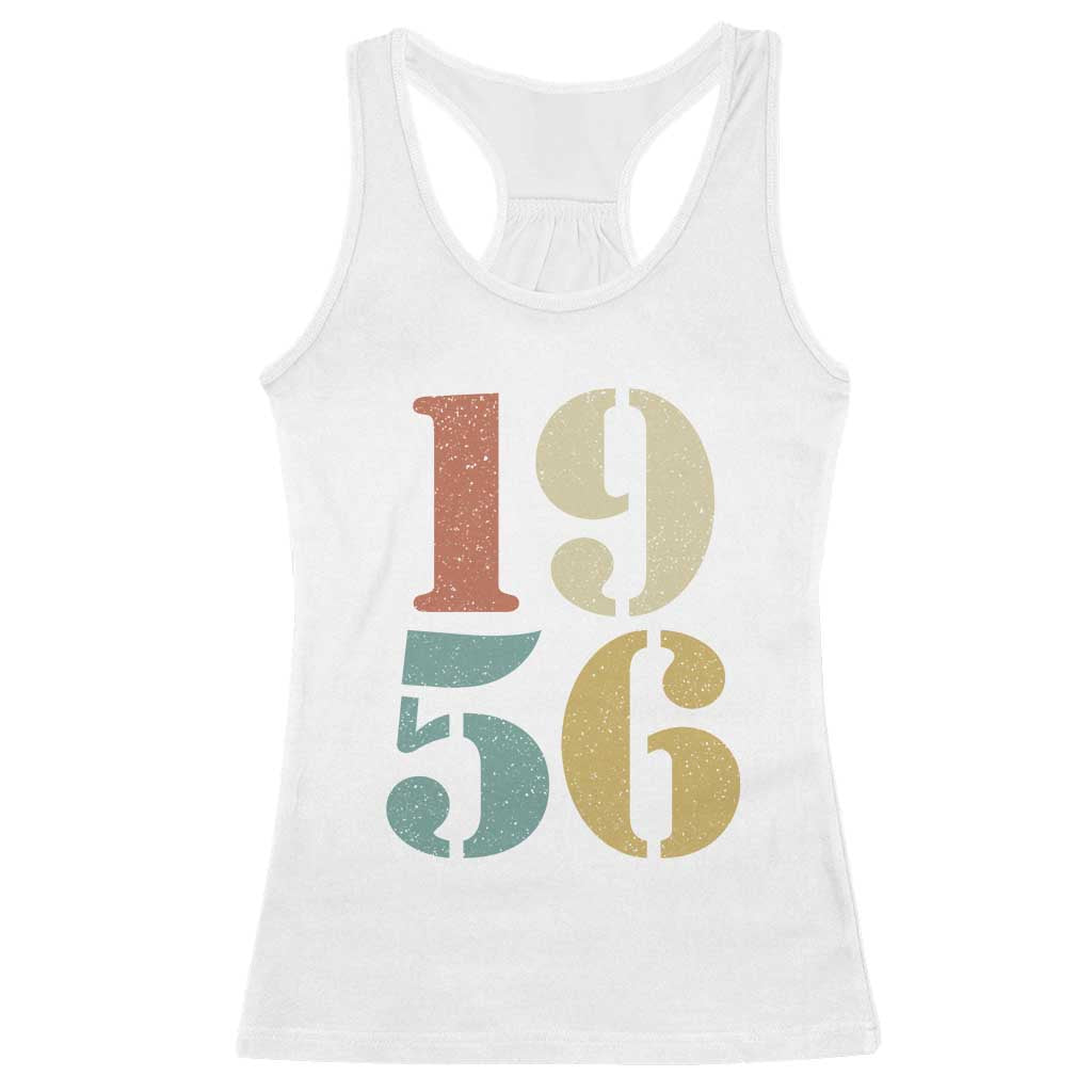 70th Birthday Racerback Tank Top Classic Retro 1956 70 Year Old Gifts TS10 White Print Your Wear