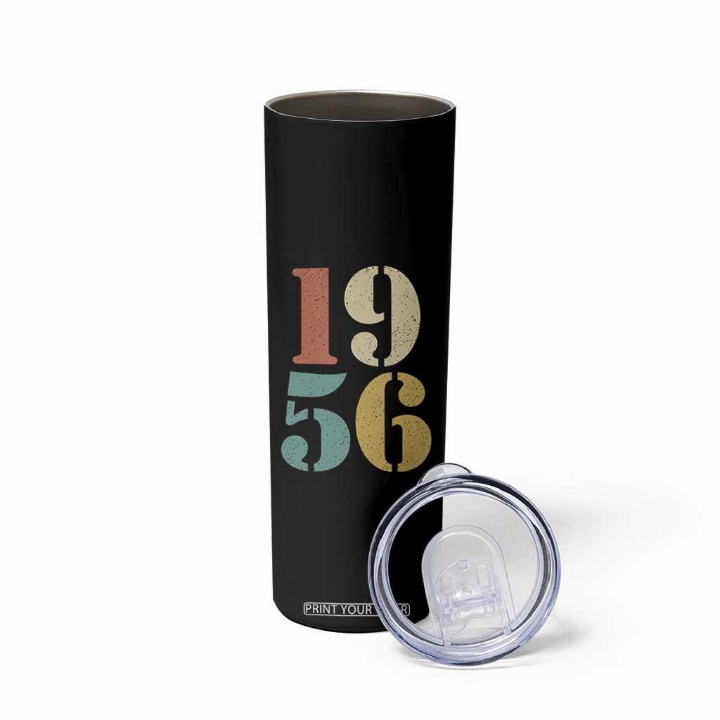 70th Birthday Skinny Tumbler Classic Retro 1956 70 Year Old Gifts TS10 Print Your Wear