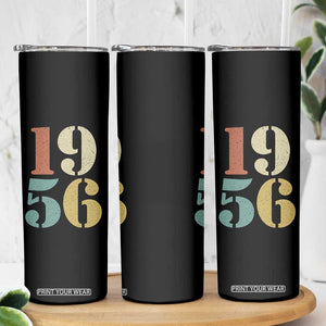 70th Birthday Skinny Tumbler Classic Retro 1956 70 Year Old Gifts TS10 Print Your Wear