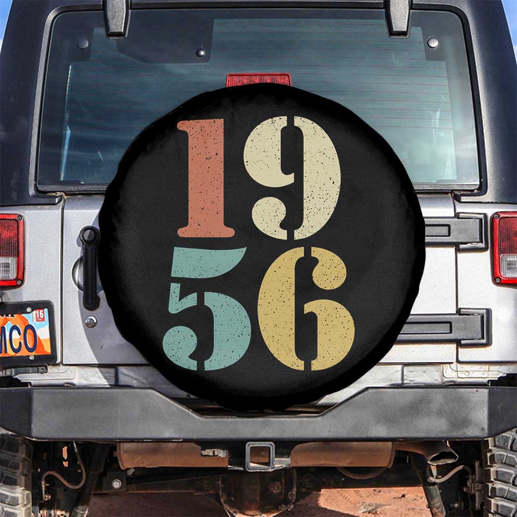 70th Birthday Spare Tire Cover Classic Retro 1956 70 Year Old Gifts TS10 No hole Black Print Your Wear