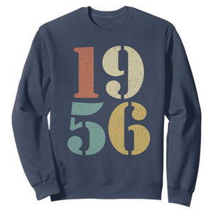 70th Birthday Sweatshirt Classic Retro 1956 70 Year Old Gifts TS10 Navy Print Your Wear