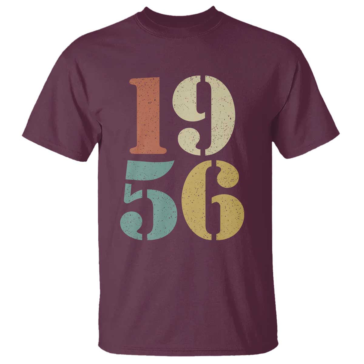 70th Birthday T Shirt Classic Retro 1956 70 Year Old Gifts TS10 Maroon Print Your Wear
