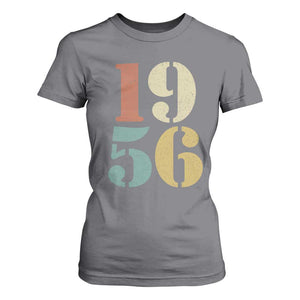 70th Birthday T Shirt For Women Classic Retro 1956 70 Year Old Gifts TS10 Charcoal Print Your Wear