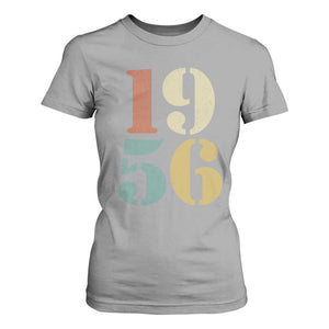 70th Birthday T Shirt For Women Classic Retro 1956 70 Year Old Gifts TS10 Sport Gray Print Your Wear