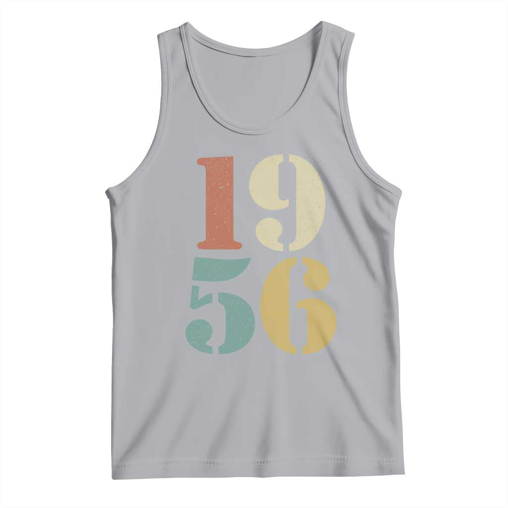 70th Birthday Tank Top Classic Retro 1956 70 Year Old Gifts TS10 Athletic Heather Print Your Wear