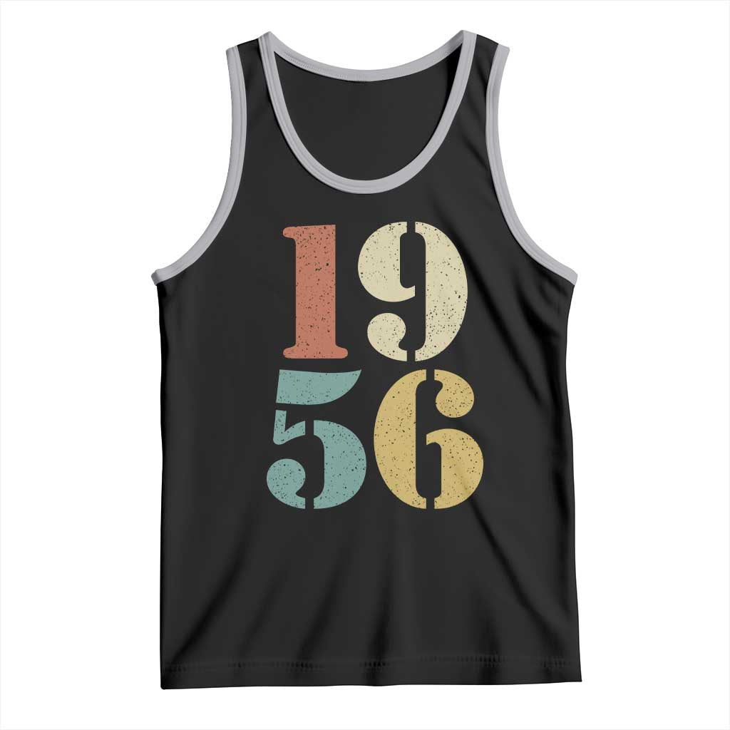70th Birthday Tank Top Classic Retro 1956 70 Year Old Gifts TS10 Black Athletic Heather Print Your Wear