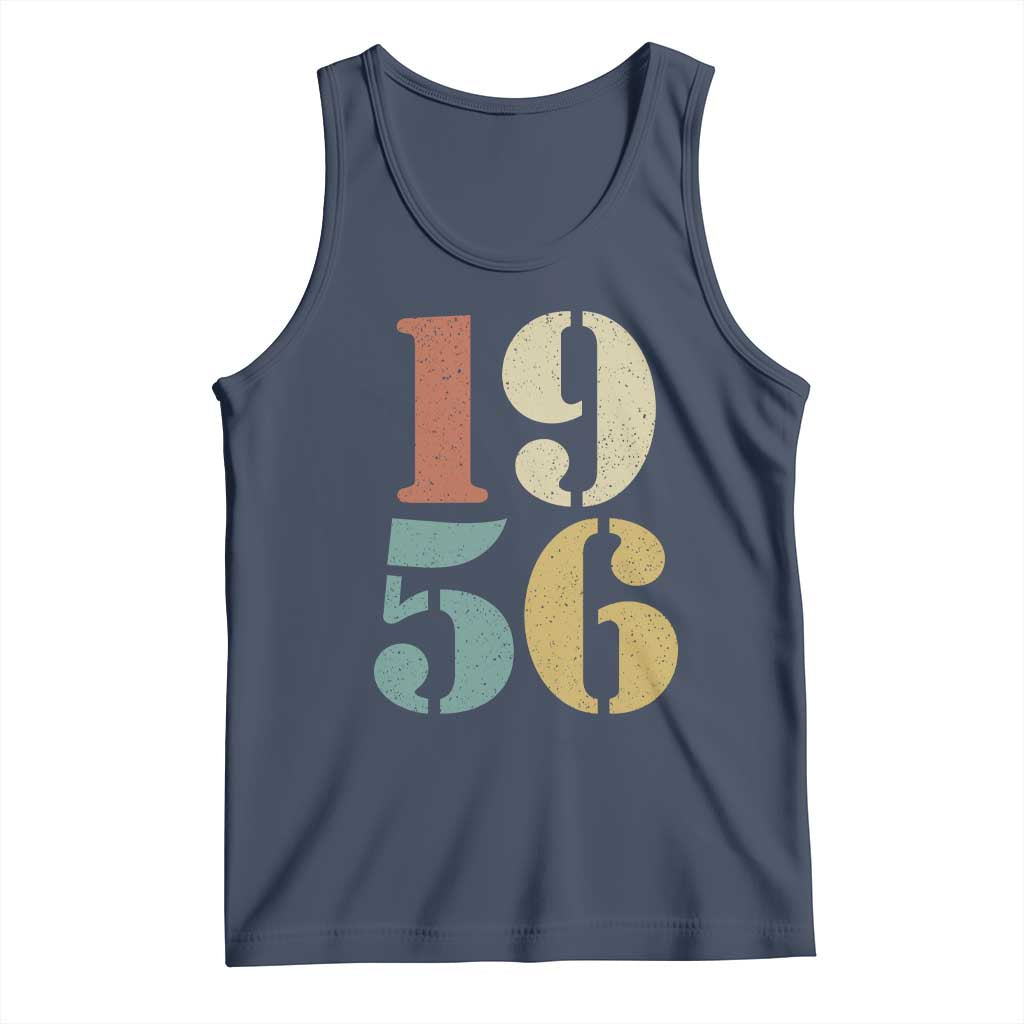 70th Birthday Tank Top Classic Retro 1956 70 Year Old Gifts TS10 Navy Print Your Wear