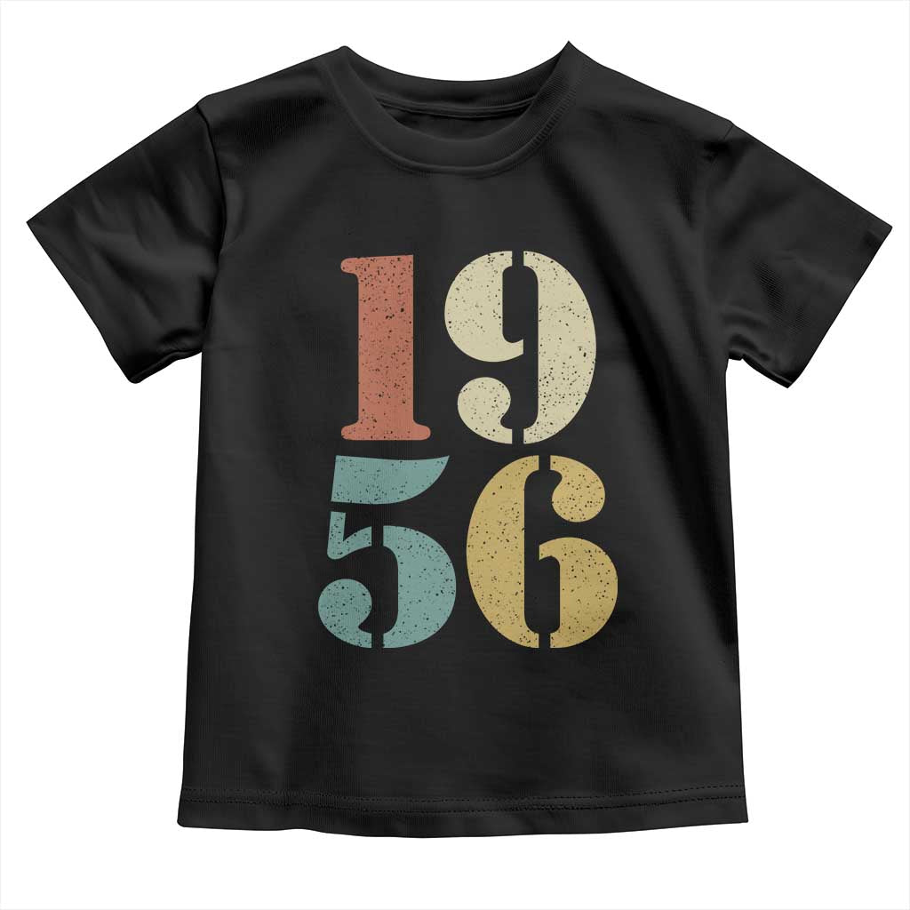 70th Birthday Toddler T Shirt Classic Retro 1956 70 Year Old Gifts TS10 Black Print Your Wear