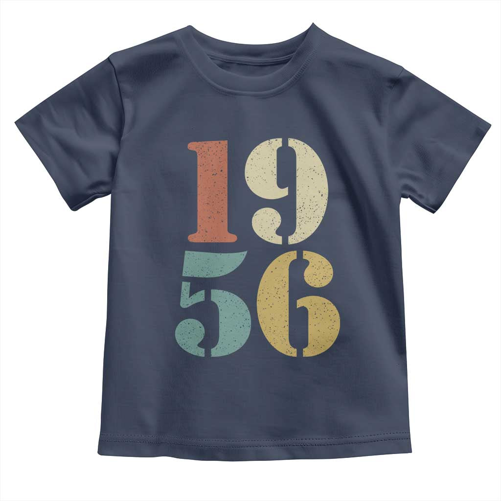 70th Birthday Toddler T Shirt Classic Retro 1956 70 Year Old Gifts TS10 Navy Print Your Wear