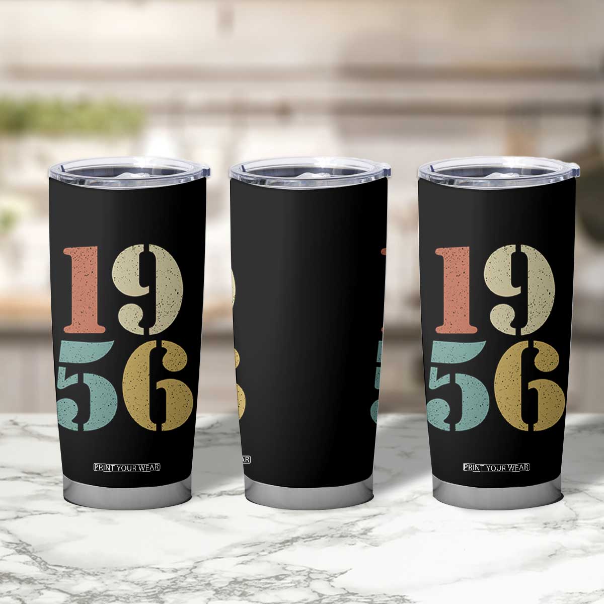 70th Birthday Tumbler Cup Classic Retro 1956 70 Year Old Gifts TS10 Print Your Wear