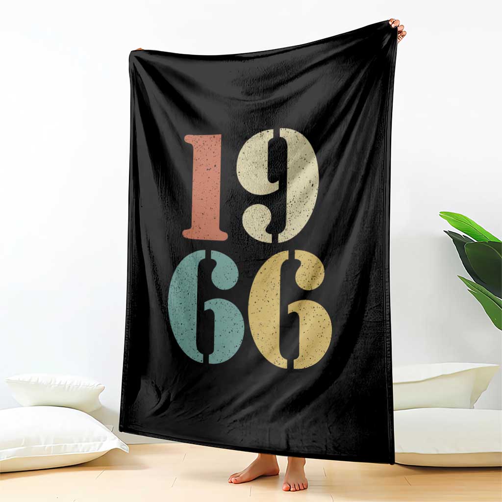60th Birthday Throw Blanket Classic Retro 1966 60 Year Old Gifts TS10 Print Your Wear