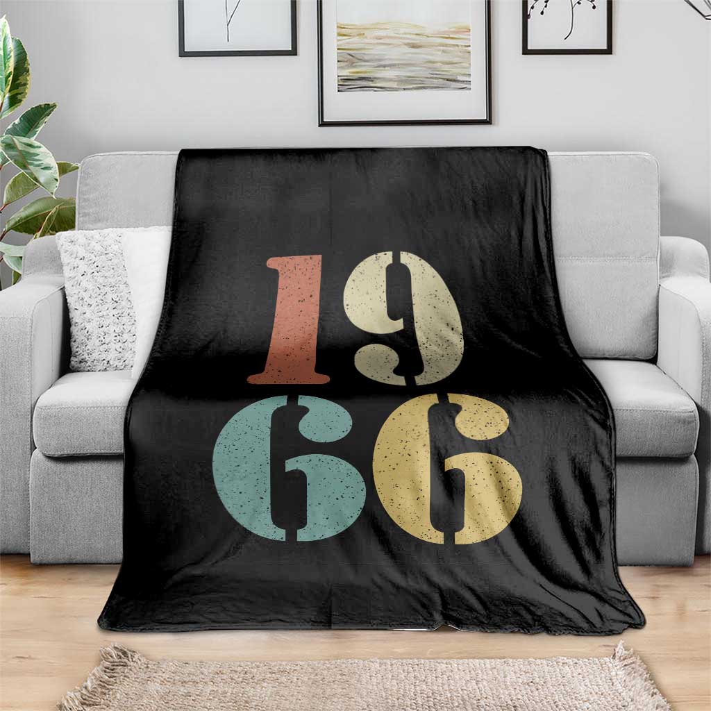 60th Birthday Throw Blanket Classic Retro 1966 60 Year Old Gifts TS10 Print Your Wear