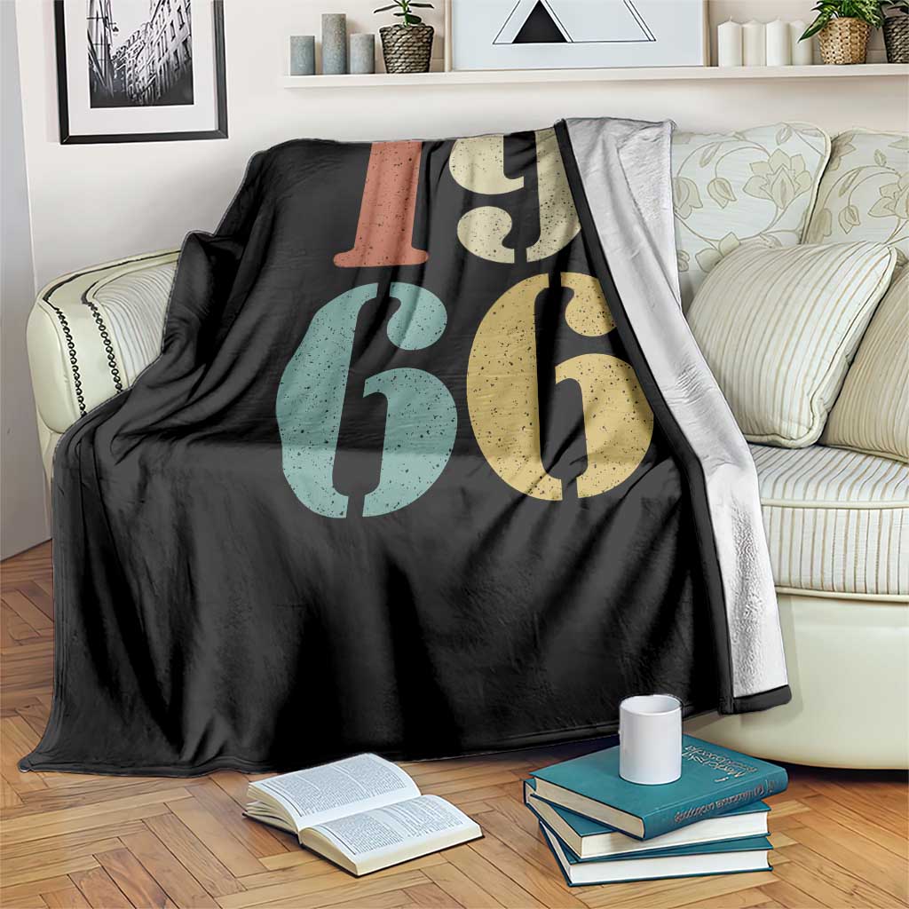60th Birthday Throw Blanket Classic Retro 1966 60 Year Old Gifts TS10 Print Your Wear