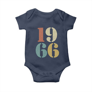 60th Birthday Baby Onesie Classic Retro 1966 60 Year Old Gifts TS10 Navy Print Your Wear
