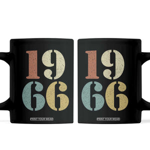 60th Birthday Coffee Mug Classic Retro 1966 60 Year Old Gifts TS10 Black Print Your Wear