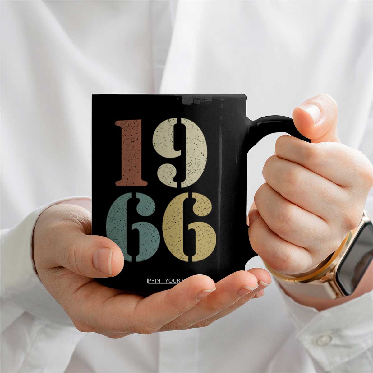 60th Birthday Coffee Mug Classic Retro 1966 60 Year Old Gifts TS10 Print Your Wear