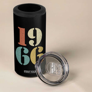 60th Birthday 4 in 1 Can Cooler Tumbler Classic Retro 1966 60 Year Old Gifts TS10 Print Your Wear