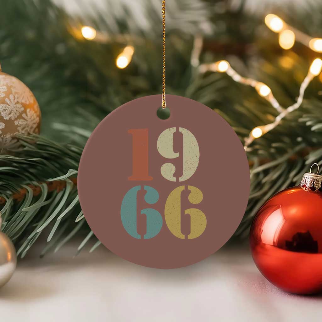 60th Birthday Ceramic Ornament Classic Retro 1966 60 Year Old Gifts TS10 1pc Mocha Print Your Wear