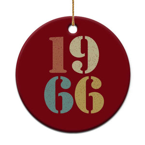 60th Birthday Ceramic Ornament Classic Retro 1966 60 Year Old Gifts TS10 1pc Red Print Your Wear