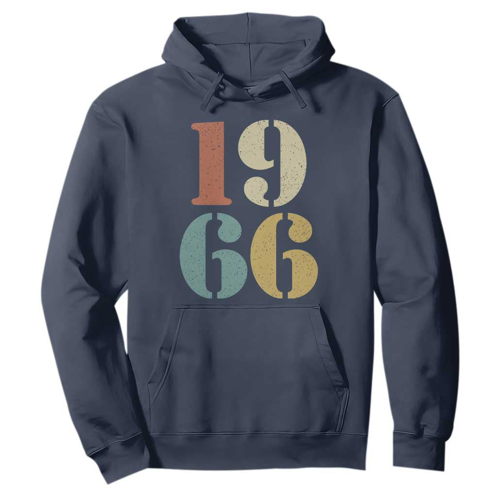 60th Birthday Hoodie Classic Retro 1966 60 Year Old Gifts TS10 Navy Print Your Wear