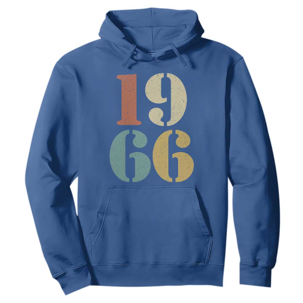 60th Birthday Hoodie Classic Retro 1966 60 Year Old Gifts TS10 Royal Blue Print Your Wear
