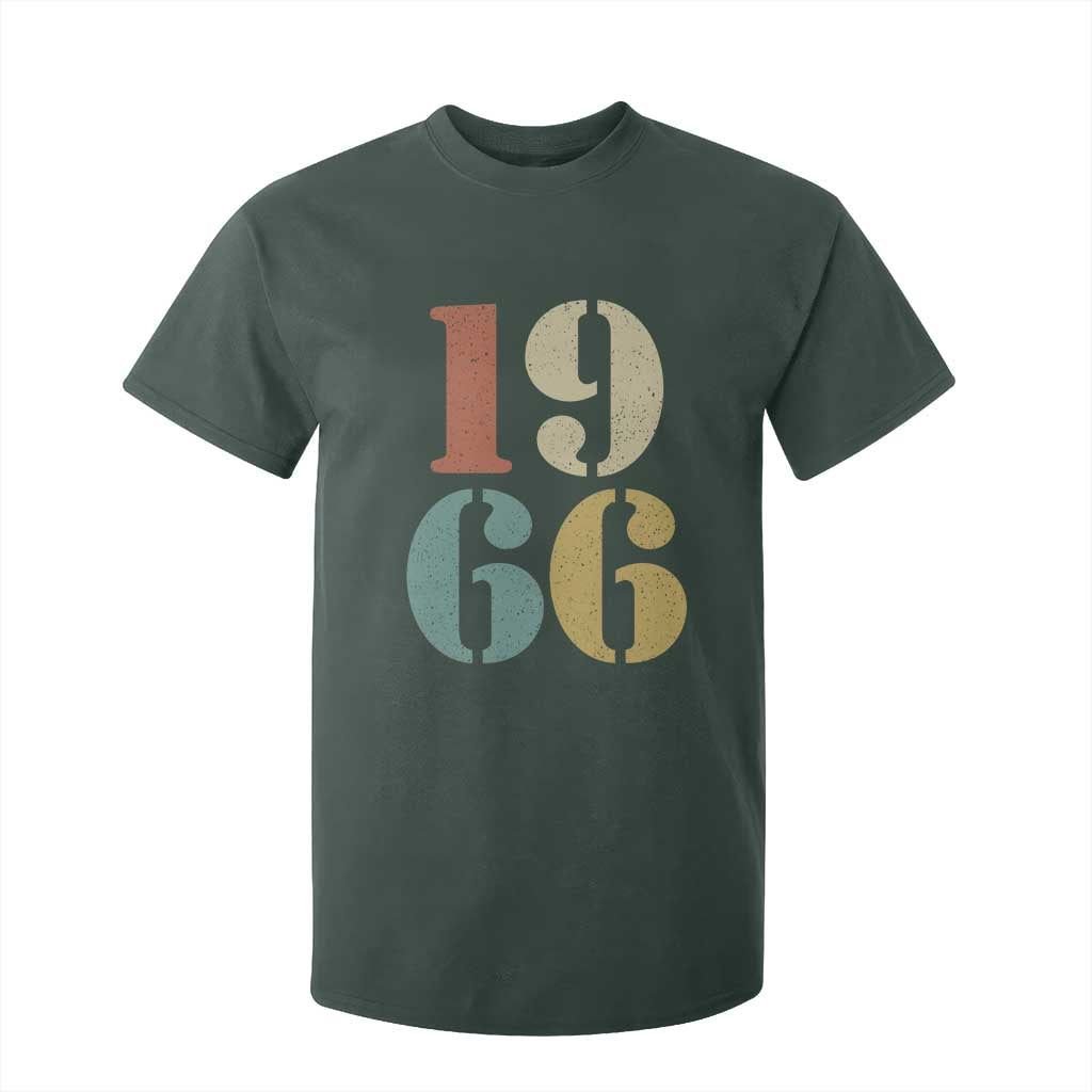 60th Birthday T Shirt For Kid Classic Retro 1966 60 Year Old Gifts TS10 Dark Forest Green Print Your Wear